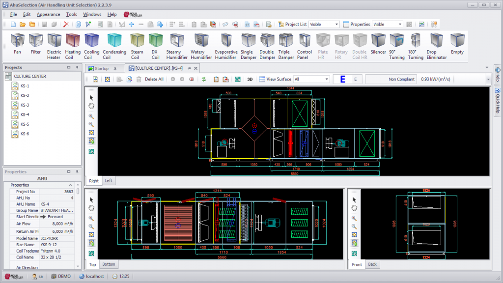 Air Handling Unit 2d Drawing