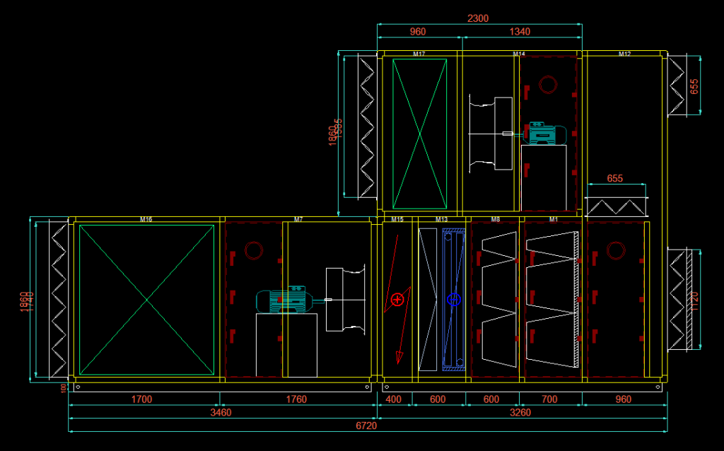 Air handling unit 2d drawing